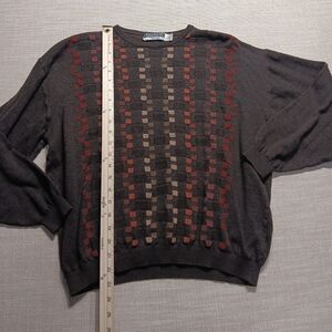 Vintage Tasmere Sweater by St. Croix, XL, Brown & Orange, Great condition